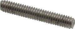 Value Collection - #8-32 1" OAL Fully Threaded Stud - Stainless Steel, Plain Finish - Exact Tool & Supply