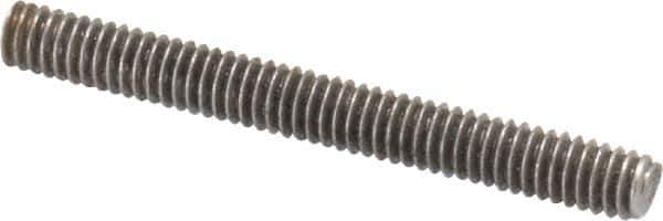 Value Collection - #8-32 1-1/2" OAL Fully Threaded Stud - Stainless Steel, Plain Finish - Exact Tool & Supply