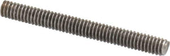 Value Collection - #8-32 1-1/2" OAL Fully Threaded Stud - Stainless Steel, Plain Finish - Exact Tool & Supply