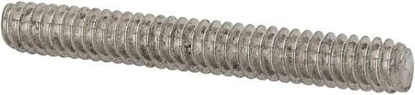 Value Collection - #10-24 1-1/2" OAL Fully Threaded Stud - Stainless Steel, Plain Finish - Exact Tool & Supply