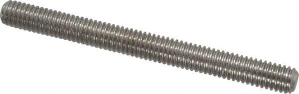 Value Collection - 3/8-16 4" OAL Fully Threaded Stud - Stainless Steel, Plain Finish - Exact Tool & Supply
