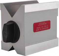 SPI - 0.19 to 70mm Capacity, 90° Angle, Steel V-Block - 3-15/16" Long x 2-3/4" Wide x 3-3/4" High, Sold as Individual - Exact Tool & Supply