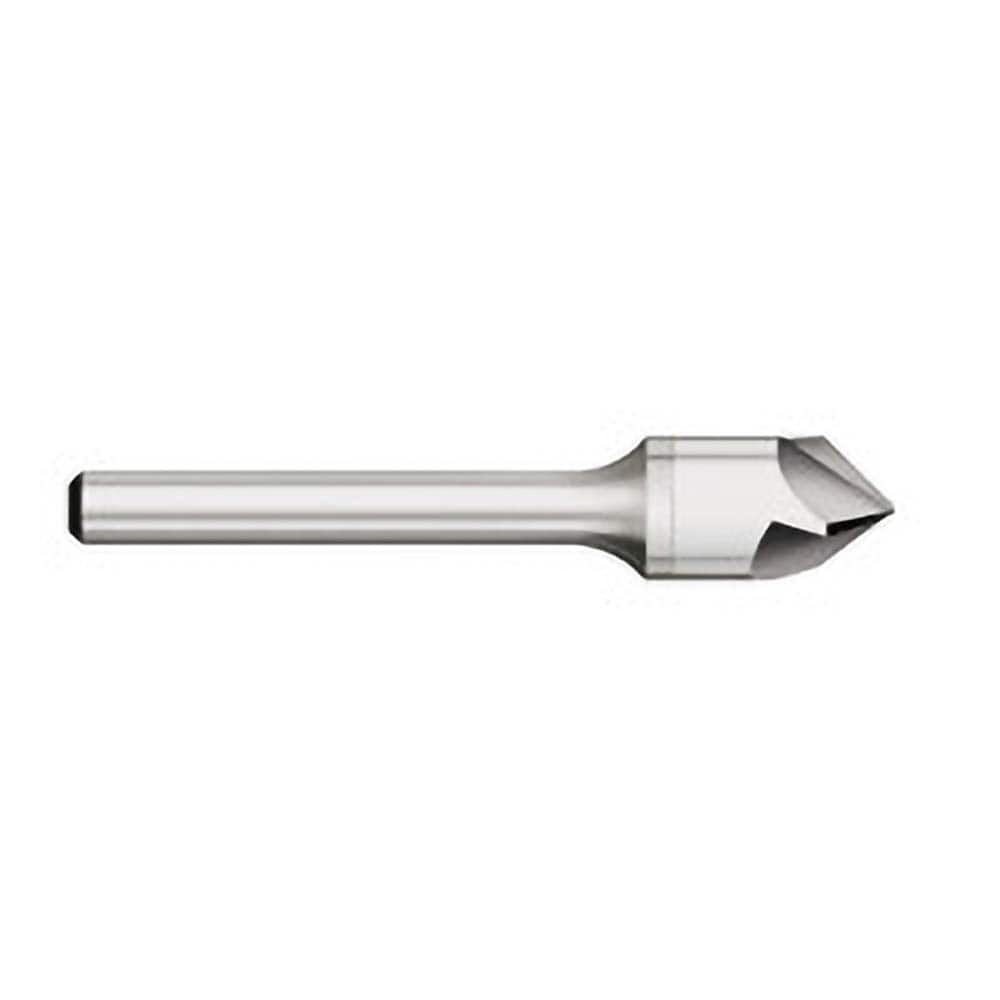 Titan USA - Countersinks; Head Diameter (Inch): 1/4 ; Head Diameter (Decimal Inch): 0.2500 ; Number of Flutes: 3 ; Included Angle: 100 ; Countersink Material: Solid Carbide ; Countersink Finish/Coating: Uncoated - Exact Tool & Supply