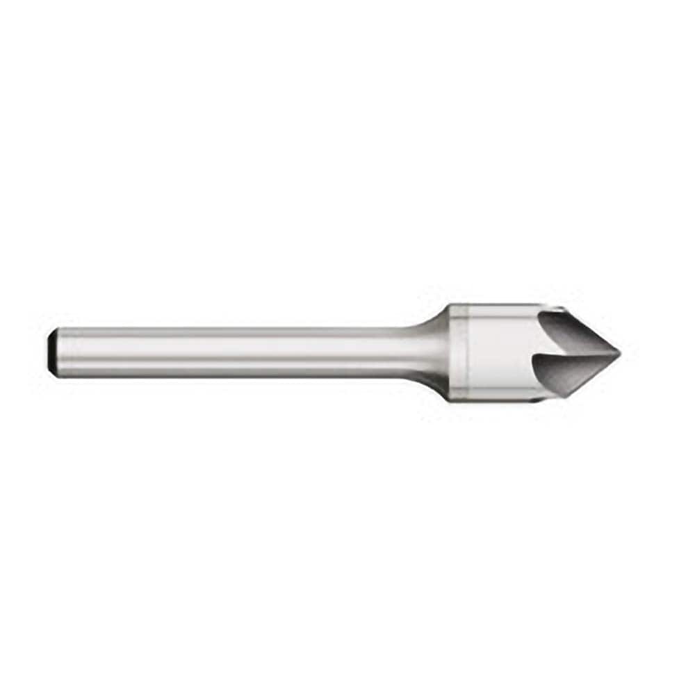 Titan USA - Countersinks; Head Diameter (Inch): 1/2 ; Head Diameter (Decimal Inch): 0.5000 ; Number of Flutes: 6 ; Included Angle: 100 ; Countersink Material: Solid Carbide ; Countersink Finish/Coating: Uncoated - Exact Tool & Supply