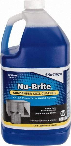 Nu-Calgon - 1 Gal Bottle HVAC Coil Cleaner - Alkaline Formula - Exact Tool & Supply