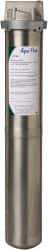 3M Aqua-Pure - 1 Inch Pipe, FNPT End Connections, 9-3/4 Inch Long Cartridge, 22.31 Inch Long, Cartridge Filter Housing without Pressure Relief - 2 Cartridges, 1-20 Max GPM Flow Rate, 300 psi Max Working Pressure, 304 Grade, Two High Housing - Exact Tool & Supply