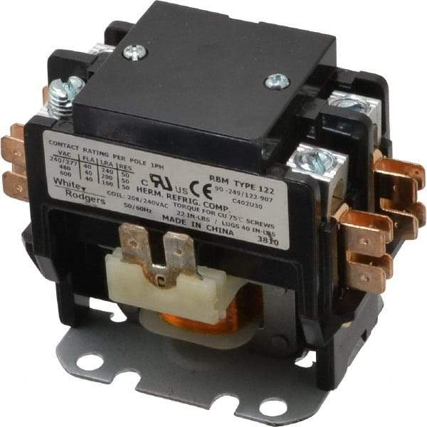 White-Rodgers - Definite Purpose Contactors Number of Poles: 2 Resistive Load Rating (A): 50A@277VAC; 50A@480VAC; 50A@600VAC - Exact Tool & Supply