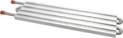 Lytron - 12" Long x 3-1/2" High, Straight Connection Stainless Steel Tube Cold Plate - 3/8 OD Tube, 4-Pass Fluid Path, Deionized Water or Corrosive Fluids Cooling, 1/2" Thick - Exact Tool & Supply