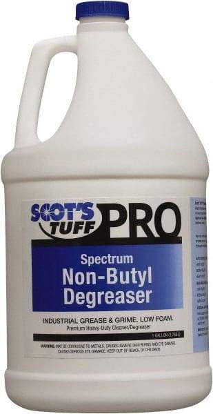Scot's Tuff - 1 Gal Bottle Cleaner/Degreaser - Liquid, Concentrated, Low Sudsing, Pleasant - Exact Tool & Supply