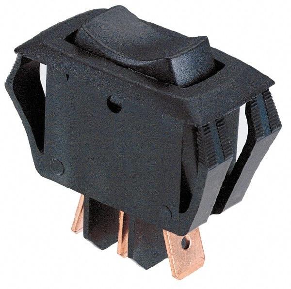 GC/Waldom - SPDT, Maintained (MA), On-On Sequence, Miniature Rocket Switch - 4 Amps at 125 Volts, 2 Amps at 250 Volts, 3/4 hp, Quick Connect & Solder, Panel Mount - Exact Tool & Supply