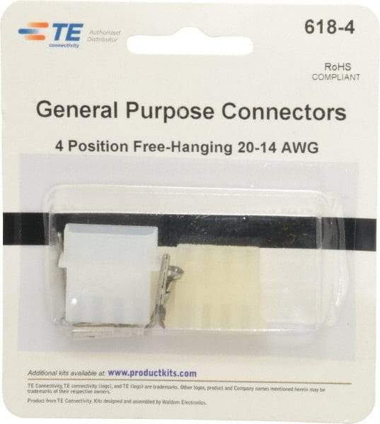 Tyco/Amp - Free Hanging Connector Kit - 20 to 14 AWG Compatible Wire Size - Exact Tool & Supply