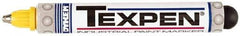 Dykem - Yellow Paint Marker - Medium Tip, Oil Based - Exact Tool & Supply