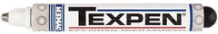 Dykem - White Paint Marker - Medium Tip, Oil Based - Exact Tool & Supply