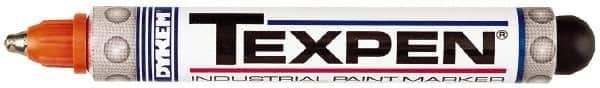 Dykem - Orange Paint Marker - Medium Tip, Oil Based - Exact Tool & Supply