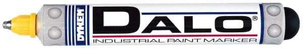 Dykem - Yellow Paint Marker - Medium Tip, Oil Based - Exact Tool & Supply