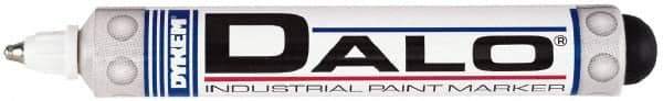 Dykem - White Paint Marker - Broad Tip, Oil Based - Exact Tool & Supply
