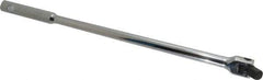 Paramount - 1/2" Drive Socket Flex Handle - 17" OAL, Chrome Finish - Exact Tool & Supply