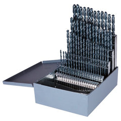 #1-#80 RHS / RHC HSS 118 Degree Radial Point General Purpose Jobber Lengh Drill Set - Steam Oxide - Exact Tool & Supply
