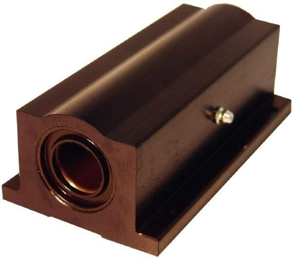 L.M76 - 0.2505" Inside Diam, Closed Twin Pillow Block Linear Bearing - 1-5/8" Overall Width - Exact Tool & Supply