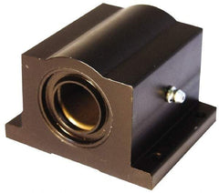 L.M76 - 0.2505" Inside Diam, Closed Single Pillow Block Linear Bearing - 1-5/8" Overall Width - Exact Tool & Supply