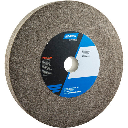 10 × 1 × 1-1/4″ Gemini Bench and Pedestal Wheel 57A 60 N VBE Type 01 - Exact Tool & Supply