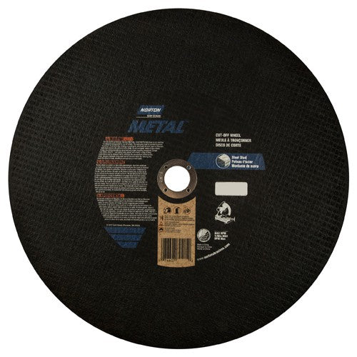 14″ × 7/64″ × 1″ Metal Chopsaw Cut-Off Wheel Type 01 Straight 36 Grit Aluminum Oxide - Exact Tool & Supply