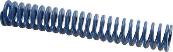 Associated Spring Raymond - 1" Hole Diam, 1/2" Rod Diam, 6" Free Length, Blue Die Spring - 240 Lb Max Deflection, 3" Max Deflection, Medium Duty, Chromium Alloy Steel - Exact Tool & Supply