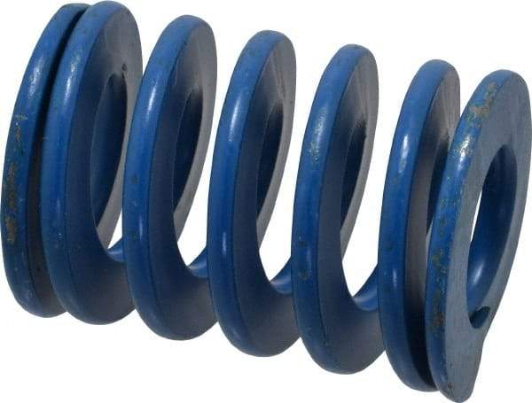 Associated Spring Raymond - 1-1/2" Hole Diam, 3/4" Rod Diam, 2" Free Length, Blue Die Spring - 530 Lb Max Deflection, 1" Max Deflection, Medium Duty, Chromium Alloy Steel - Exact Tool & Supply