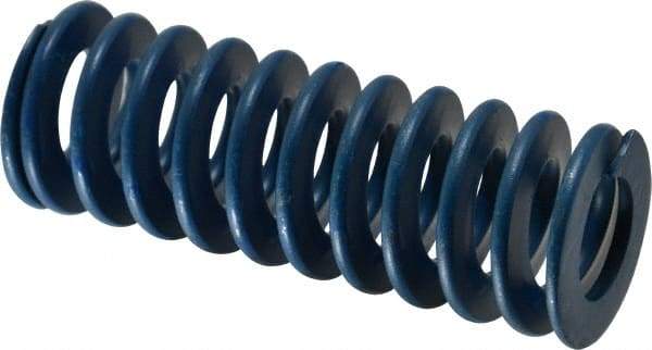 Associated Spring Raymond - 1-1/2" Hole Diam, 3/4" Rod Diam, 4" Free Length, Blue Die Spring - 540 Lb Max Deflection, 2" Max Deflection, Medium Duty, Chromium Alloy Steel - Exact Tool & Supply