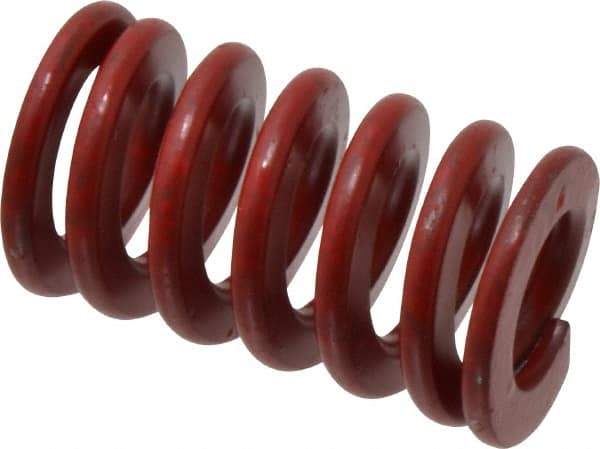 Associated Spring Raymond - 1-1/2" Hole Diam, 3/4" Rod Diam, 2-1/2" Free Length, Red Die Spring - 791.8 Lb Max Deflection, 0.93" Max Deflection, Medium Heavy Duty, Chromium Alloy Steel - Exact Tool & Supply