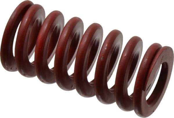 Associated Spring Raymond - 1-1/2" Hole Diam, 3/4" Rod Diam, 3" Free Length, Red Die Spring - 692.6 Lb Max Deflection, 1.11" Max Deflection, Medium Heavy Duty, Chromium Alloy Steel - Exact Tool & Supply