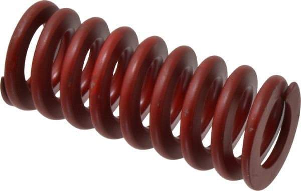 Associated Spring Raymond - 1-1/2" Hole Diam, 3/4" Rod Diam, 3-1/2" Free Length, Red Die Spring - 683.8 Lb Max Deflection, 1.3" Max Deflection, Medium Heavy Duty, Chromium Alloy Steel - Exact Tool & Supply