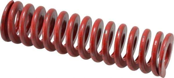 Associated Spring Raymond - 1-1/2" Hole Diam, 3/4" Rod Diam, 6" Free Length, Red Die Spring - 674.9 Lb Max Deflection, 2.22" Max Deflection, Medium Heavy Duty, Chromium Alloy Steel - Exact Tool & Supply