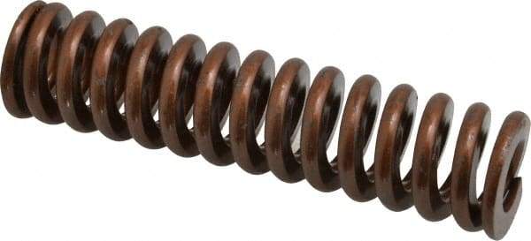 Associated Spring Raymond - 1" Hole Diam, 1/2" Rod Diam, 4" Free Length, Gold Die Spring - 480 Lb Max Deflection, 1.2" Max Deflection, Heavy Duty, Chromium Alloy Steel - Exact Tool & Supply