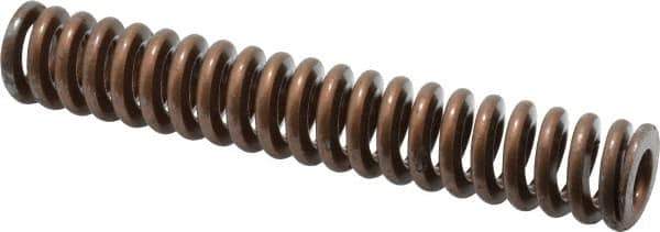 Associated Spring Raymond - 1" Hole Diam, 1/2" Rod Diam, 6" Free Length, Gold Die Spring - 460.8 Lb Max Deflection, 1.8" Max Deflection, Heavy Duty, Chromium Alloy Steel - Exact Tool & Supply