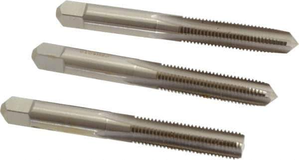 Hertel - 5/16-24 UNF, 4 Flute, Bottoming, Plug & Taper, Bright Finish, High Speed Steel Tap Set - 2-23/32" OAL, 2B/3B Class of Fit - Exact Tool & Supply
