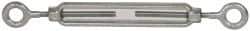 Made in USA - 500 Lb Load Limit, 1/4" Thread Diam, 4" Take Up, Steel Eye & Eye Turnbuckle - 8-1/4" Closed Length - Exact Tool & Supply