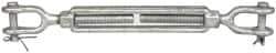 Made in USA - 2,200 Lb Load Limit, 1/2" Thread Diam, 6" Take Up, Steel Jaw & Jaw Turnbuckle - 13" Closed Length - Exact Tool & Supply