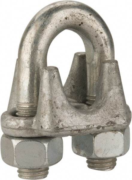 Value Collection - 7/8" Wire Rope U-Bolt Clip - Forged Steel, Galvanized - Exact Tool & Supply