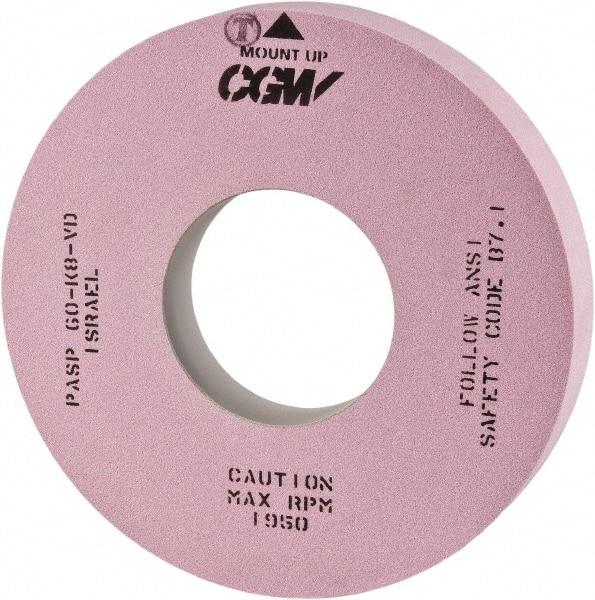 Camel Grinding Wheels - 20" Diam x 8" Hole x 2" Wide Centerless & Cylindrical Grinding Wheel - 60 Grit, Aluminum Oxide, Type 1, Vitrified Bond, No Recess - Exact Tool & Supply
