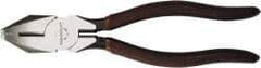 Paramount - 6-3/16" OAL, 1-3/32" Jaw Length x 29/32" Jaw Width, Linesman's Pliers - Serrated Pipe Jaw, New England Style Head, Plastic Dipped Handles - Exact Tool & Supply