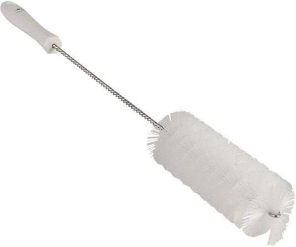 Vikan - 2" Diam Polyester Valve Brush - 19-5/8" OAL, 5-15/16" Head Length, Polypropylene & Stainless Steel Handle - Exact Tool & Supply