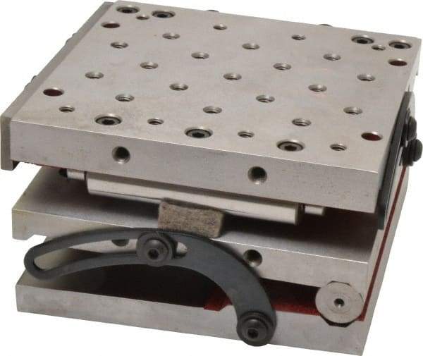 Suburban Tool - 6" Long x 6" Wide x 3-1/8" High, Compound Precision Steel Sine Plate - Square to within 0.0002", 0.0002 (C1), 0.0002 (C2)" Tolerance, 1/4-20 Hole - Exact Tool & Supply