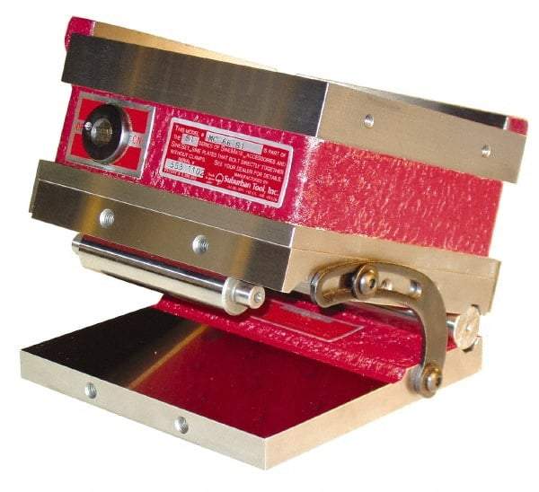 Suburban Tool - 6" Long x 6" Wide x 4-5/8" High, Series S1, Standard Pole, Sine Plate & Magnetic Chuck Combo - 0.0002" Tolerance, Square to 0.0002" - Exact Tool & Supply