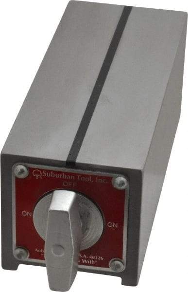 Suburban Tool - Standard Pole Rectangular Permanent Magnetic Block Chuck - 5" Long x 2" Wide x 2" High, Alnico - Exact Tool & Supply