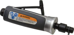 Ingersoll-Rand - 1/4" Collet, Straight Handle, Straight Air Die Grinder - 30,000 RPM, Rear Exhaust, 30 CFM, 0.3 hp, 620 kPa, 1/4 NPT - Exact Tool & Supply