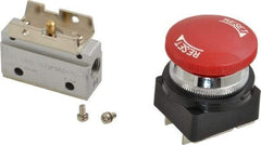 ARO/Ingersoll-Rand - 1/8" NPT Manual Mechanical Valve - 3-Way, 2 Position, Palm Button/Detent & 0.2 CV Rate - Exact Tool & Supply