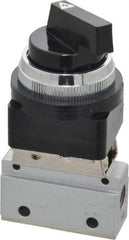 ARO/Ingersoll-Rand - 1/8" NPT Manual Mechanical Valve - 3-Way, 2 Position, Long Selector/Manual & 0.2 CV Rate - Exact Tool & Supply