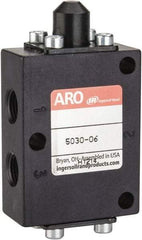 ARO/Ingersoll-Rand - 1/8" NPT Manual Mechanical Valve - 3-Way, 2 Position, Cam Stem/Spring & 0.4 CV Rate - Exact Tool & Supply