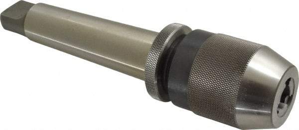 Albrecht - 4MT, 1/32 to 1/2" Capacity, Steel Integral Shank Drill Chuck - Keyless, Taper Shank, 2" Sleeve Diam, 3-7/16" Open Length - Exact Tool & Supply
